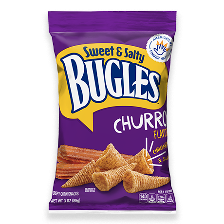 Bugles Churro flavor front of pack